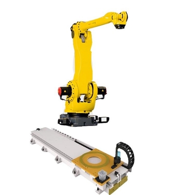 หุ่นยนต์จัดเรียงพาเลท Fanuc 5 แกนอุตสาหกรรม M-410iB/140H พร้อมรางหุ่นยนต์ GBS