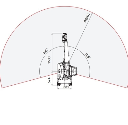 แขนหุ่นยนต์พ่นสีขนาดกลาง ABB IRB 5510 แขนหุ่นยนต์ 6 แกนน้ำหนักบรรทุกข้อมือ 13 กก.