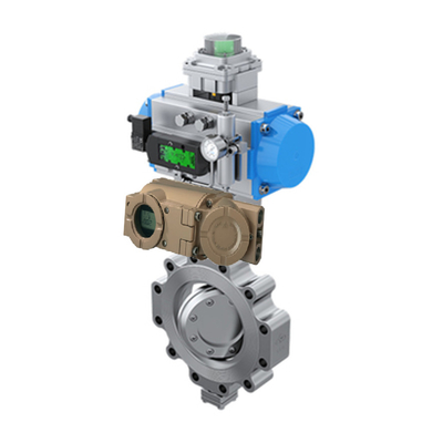 Samson Pneumatic Smart Positioner 3730-31001 พร้อมวาล์วผีเสื้อและ Asco Solenoid Valve