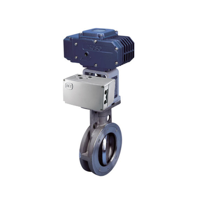 KOSO Eccentric Type Segmental Ball Valves วาล์วควบคุม 210E พร้อมตัวกำหนดตำแหน่งวาล์ว STI