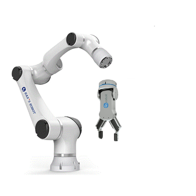 Hansrobot แขนหุ่นยนต์ทำงานร่วมกัน 6 แกนที่ยืดหยุ่นหยิบและวาง Elfin ด้วย Onrobot Gripper