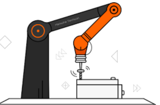 Hanwha HCR-5A แขนหุ่นยนต์ 6 แกนหุ่นยนต์ขนาดเล็กหยิบและวางแขนหุ่นยนต์สำหรับหุ่นยนต์ขันสกรู