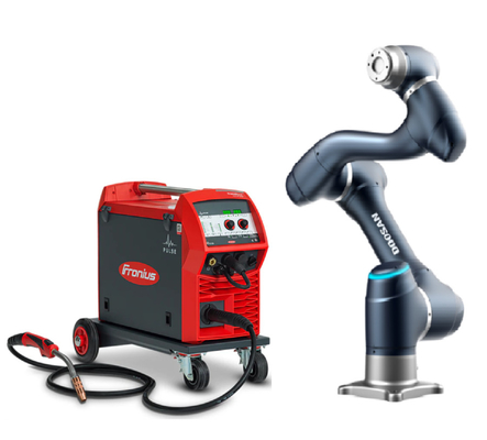 Doosan น้ำหนักบรรทุก 20 กก. Cobot H2017 แขนหุ่นยนต์พร้อม Robot Tig MiG Arc Welding Automatic Machine