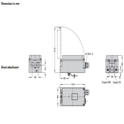 Smart Samson Valve Positioner อุณหภูมิสูง 3730-31000