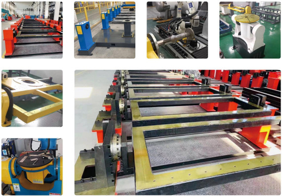 U ประเภท 2 แกนตำแหน่งเชื่อมอัตโนมัติทำงานร่วมกับแขนหุ่นยนต์ ABB KUKA Yasakawa Fanuc