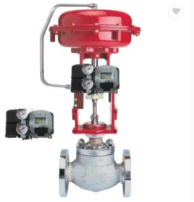 สีแดง Masoneilan 21000 Series Single Port Valve สำหรับ Valve Positioner SVI3