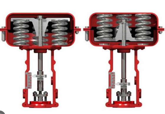 สีแดง Masoneilan 21000 Series Single Port Valve สำหรับ Valve Positioner SVI3