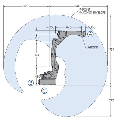 ไฟฉายเชื่อม Arc Mig สำหรับแขนหุ่นยนต์ 6 แกนอุตสาหกรรม YASKAWA อันทรงพลัง