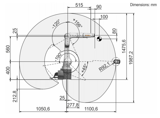 GBS KR10 R1100-2 KUKA Industrial Robot Linear Track Rail สำหรับแขนหุ่นยนต์เชื่อม