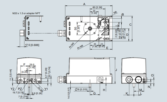 Siemens SIPART PS2 ตู้อะลูมิเนียม Electro Pneumatic Positioner สำหรับวาล์วควบคุมการไหล