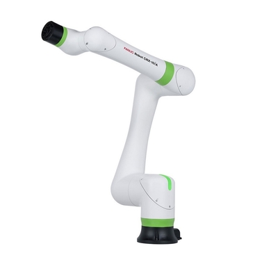 FANUC เลือกและวางโคบอท CRX-10iA หุ่นยนต์ทำงานร่วมกันพร้อมหุ่นยนต์จับยึด onrobot RG2 RG6