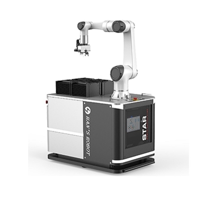AGV พร้อมแขนหุ่นยนต์ร่วมปฏิบัติงาน Hansrobot 6 แกน Elfin10