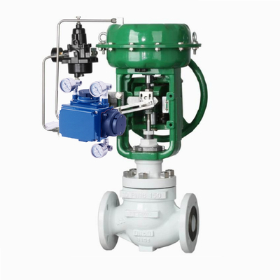 วาล์วควบคุมจีนพร้อม pneumatic azbil ตัวกำหนดตำแหน่งวาล์วอัจฉริยะ SVX 1000 และตัวควบคุมตัวกรองฟิชเชอร์ 67CFR