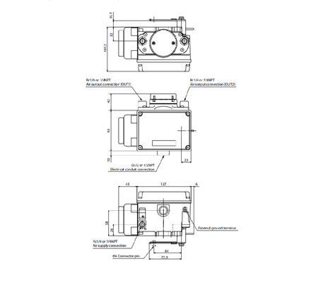 วาล์วควบคุมจีนพร้อม pneumatic azbil ตัวกำหนดตำแหน่งวาล์วอัจฉริยะ SVX 1000 และตัวควบคุมตัวกรองฟิชเชอร์ 67CFR