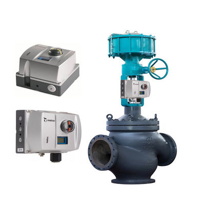 วาล์วควบคุมจีนพร้อมตัวกำหนดตำแหน่งนิวเมติก DN900 Neles Valve Positioner และ Actuator