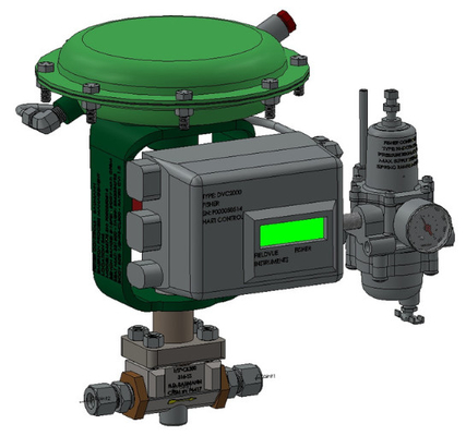 Electric Fisher DVC2000 ตัวกำหนดตำแหน่งวาล์วควบคุมการไหลพร้อมตัวควบคุมตัวกรอง 67CFR