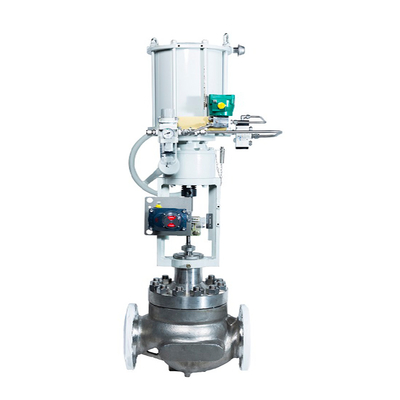 วาล์วควบคุมจีนพร้อมตัวกระตุ้นนิวเมติกและ Asco 8210G และ Festo VUVS-L30 โซลินอยด์วาล์ว