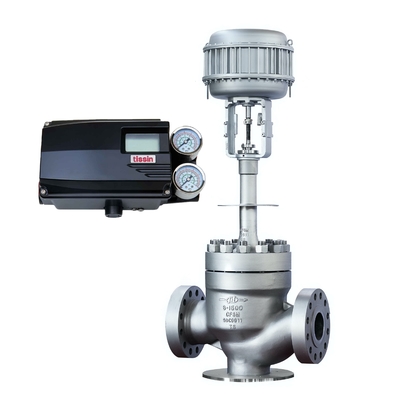 วาล์วจีนพร้อม Tissin TS700 Positioner และ Fisher 67CFR วาล์วลดแรงดัน