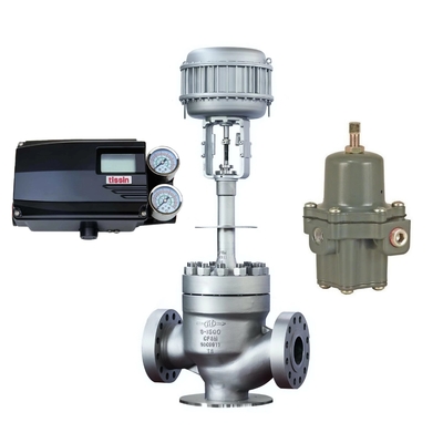 Chuanyi Control Valve มาพร้อมกับ Tissin TS800 Smart Valve Positioner และ Fisher 67CFR Pressure Reducing Valve