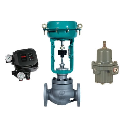 Chuanyi Control Valve มาพร้อมกับ Tissin TS800 Smart Valve Positioner และ Fisher 67CFR Pressure Reducing Valve