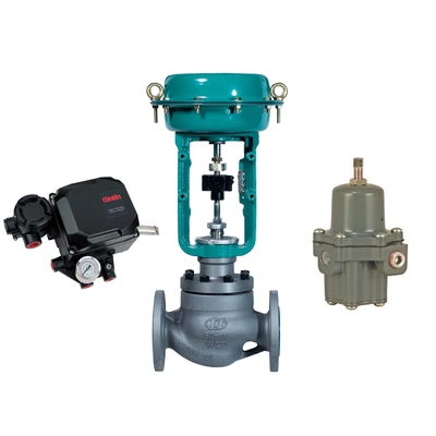 Chuanyi Control Valve มาพร้อมกับ Tissin TS800 Smart Valve Positioner และ Fisher 67CFR Pressure Reducing Valve