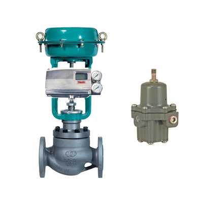 Chuanyi Control Valve มาพร้อมกับ Tissin TS800 Smart Valve Positioner และ Fisher 67CFR Pressure Reducing Valve