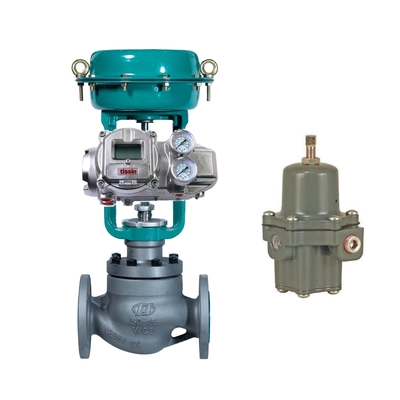 Chuanyi Control Valve มาพร้อมกับ Tissin TS800 Smart Valve Positioner และ Fisher 67CFR Pressure Reducing Valve