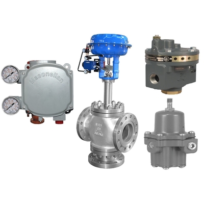 วาล์วควบคุมการไหลด้วย Masoneilan SVI1000G IM PR Valve Positioner Fisher 2625 Volume Booster 67CFR filter regulator-2