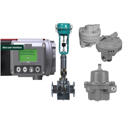 Masoneilan SVI3-21111212 Valve PositionerFisher 67CFR Filter Regulator BR400 Volume Booster สำหรับนิวเมติกวาล์วควบคุม