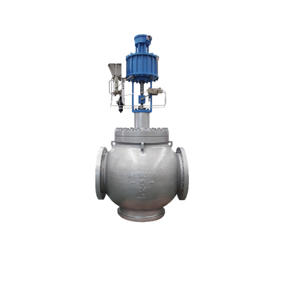 จีน ABM Valve Masoneilan SVI3 Positioner BR400 Booster และ Fisher 67CFR Regulator พร้อมตัวกรองสำหรับวาล์วควบคุมการไหล