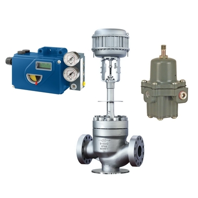 Foxboro SRD991 Valve Positioner พร้อม Fisher 67CFR Filter Regulator และวาล์วควบคุมการไหล
