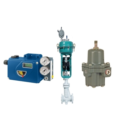 Foxboro SRD991 Valve Positioner พร้อม Fisher 67CFR Filter Regulator และวาล์วควบคุมการไหล