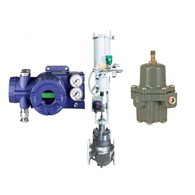 Foxboro SRD960 Valve Positioner พร้อม Fisher 67CFR Filter Regulator และวาล์วควบคุมการไหล