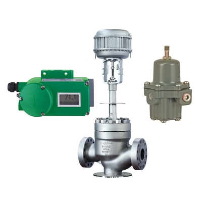 Foxboro SRD998 Valve Positioner พร้อม Fisher 67CFR Filter Regulator และวาล์วควบคุมการไหล