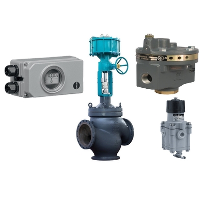 Flow Control Valve Samson 3730-3 Valve Positioner With Fisher 2625 Filter Regulator และ Masoneilan 78-40