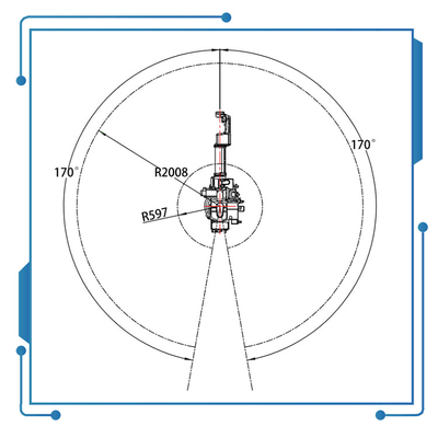 จีน GBS หุ่นยนต์เชื่อมอาร์ค GBS6-C2080 แขนหุ่นยนต์หุ่นยนต์ 6 แกนพร้อมเครื่องเชื่อม Megmeet CM350