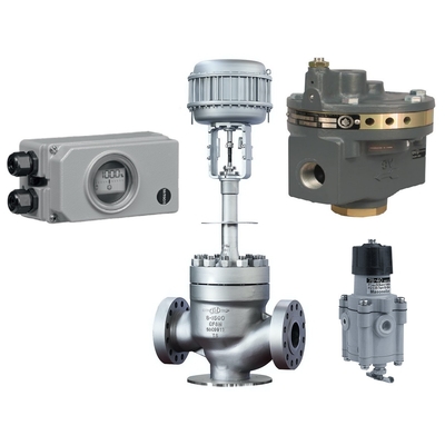 วาล์วควบคุมการไหล Chuanyi Samson 3730-3 Valve Positioner พร้อม Fisher 2625 Filter Regulator และ Masoneilan 78-40