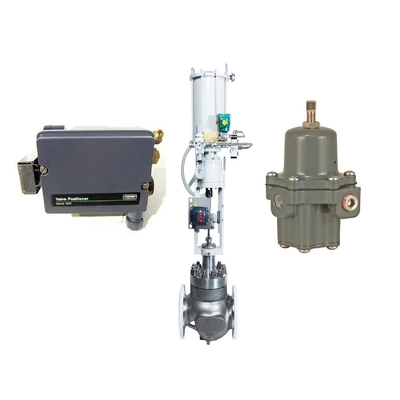 Chuanyi นิวเมติกวาล์วควบคุมการไหลด้วย Positioner Fisher 3661 Valve Positioner และ 67CFR Filter Regulator