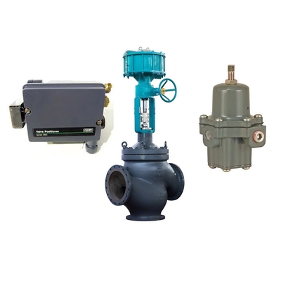 Chuanyi นิวเมติกวาล์วควบคุมการไหลด้วย Positioner Fisher 3661 Valve Positioner และ 67CFR Filter Regulator
