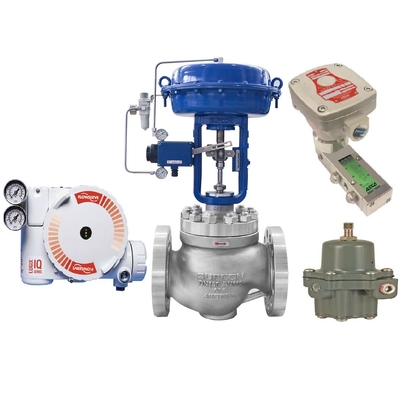 วาล์วควบคุมการไหลด้วย Flowserve 3200MD Valve Positioner ASCO Solenoid Valve 67CFR Filter Regulator