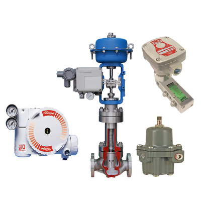 Flowserve 3200MD Valve Positioner พร้อมวาล์วควบคุมการไหล ASCO Solenoid Valve 67CFR Filter Regulator