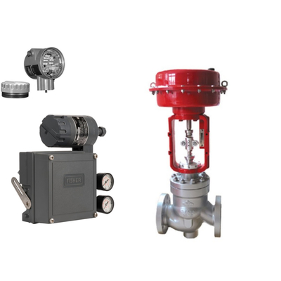 วาล์วควบคุม Pneumatic Wuzhong ที่มีชื่อเสียงของจีน กับ Fisher 3582I Positioner เป็น Positioner วาล์ว