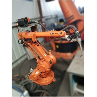 6 Axis Robotic Arm ABB IRB 1410 พร้อมสถานีทําความสะอาดปืน CNGBS สําหรับอัตโนมัติหุ่นยนต์ปั่น