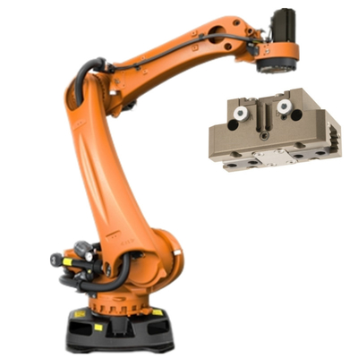 KR 120 R3200 PA Kuka 6 Axis อุตสาหกรรมหุ่นยนต์แขนด้วย CNGBS จับ OEM เป็นอุปกรณ์การจัดการวัสดุหุ่นยนต์ palletizing