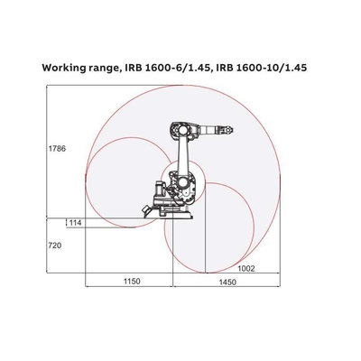 ABB Robotic Arm 6 Axis IRB 1600-10/1.45 พร้อม CNGBS โรบอต จับมือ สําหรับ โรบอตที่ใช้งานด้วยอัตโนมัติ
