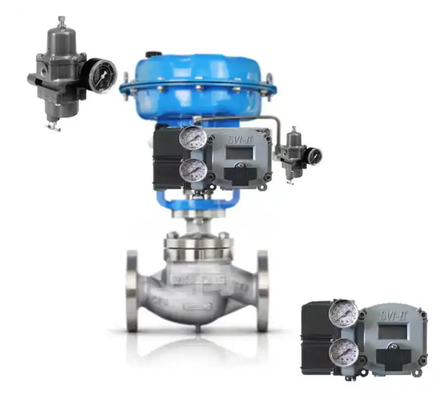 วาล์วควบคุมแบบนิวเมติก กับ Masoneilan Pneumatic Smart Positioner SVI2-21113121 การกระทําเพียงครั้งเดียว