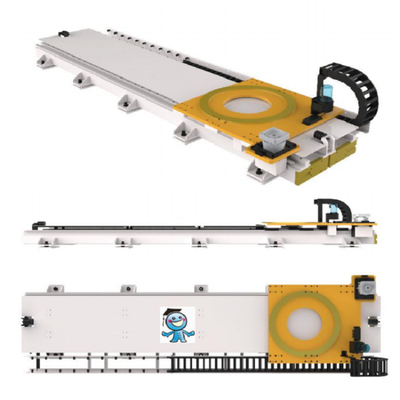 KUKA Palletizing Robot KR 240 R3200 PA ด้วย CNGBS Guide Rails เป็นอัตโนมัติ Palletizer อุตสาหกรรมหุ่นยนต์แขน