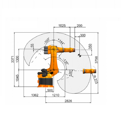 KUKA KR 360 R2830 กระบะมือหุ่นยนต์ 360 กิโลกรัม พร้อมสายประกอบ CNGBS สําหรับการประกอบเครื่องยนต์