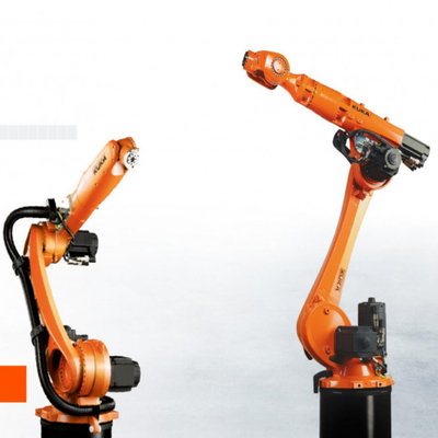 Kuka Industrial Robotic 6 Axis KR 8 R1620 พร้อม CNGBS Robot Guide Rail สําหรับการจัดการอัตโนมัติ