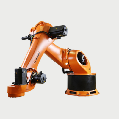 KUKA อุตสาหกรรมหุ่นยนต์แขน KR 470-2 PA หุ่นยนต์ palletizing กับ CNGBS guide rail สําหรับโรงงานเป็นเครื่อง pallet